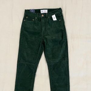Corduroy Slim High Rise Pants